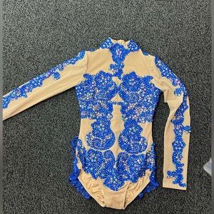 Glamour Leotard with lots of appliqués and rhinestones!